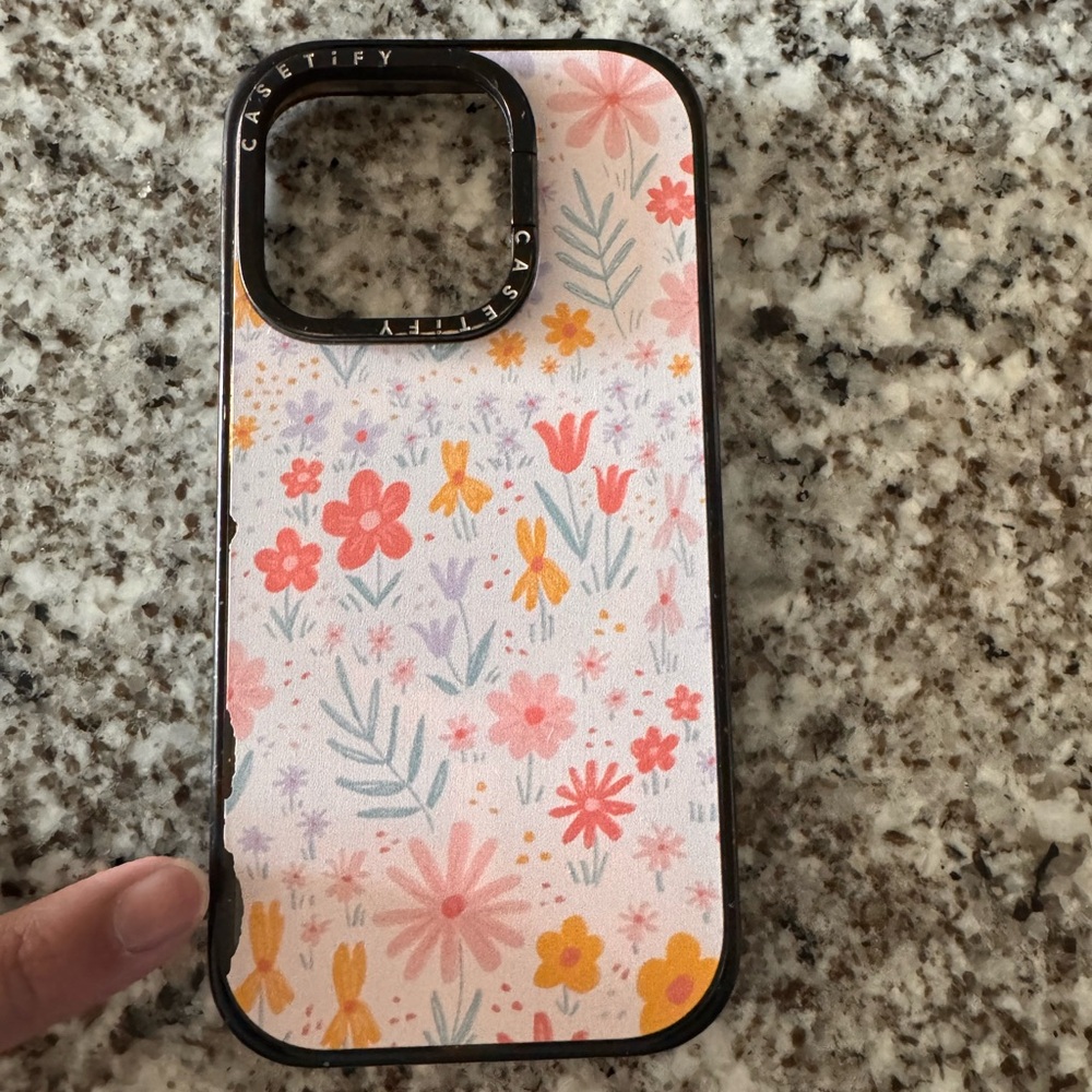 Casetify Floral iPhone Case - Pink and Orange